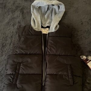 Ci Sono Black and Gray Puffer Vest